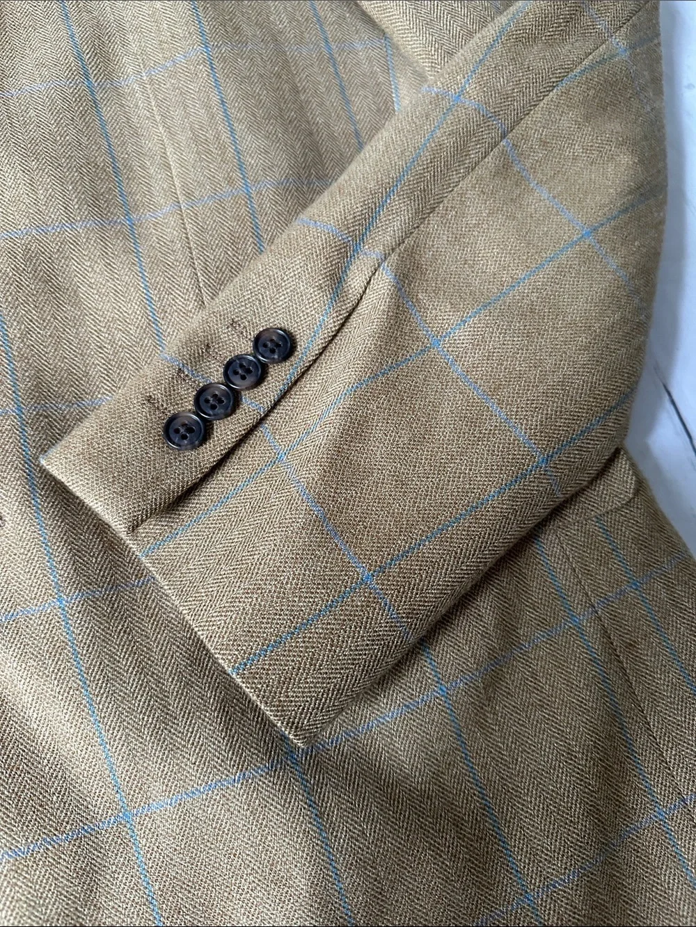 Stumper & Fielding Great Britain Tweed plaid Blazer Blend Sport Coat 40R luxury